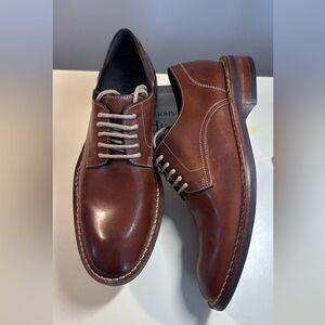 Cole Haan Nike Air Canton Plain Toe Chestnut Leather Oxfords